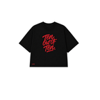 Camiseta Crop Sombrío Negro