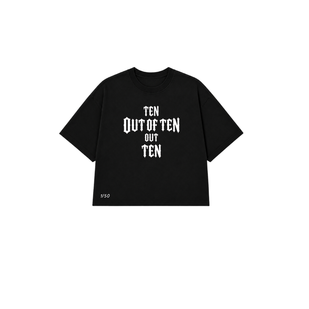 Camiseta Crop Top Boy Negro