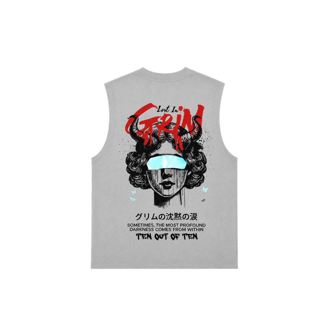 Camiseta Tank Sombrío Gris