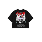 Camiseta Crop Sombrío Negro