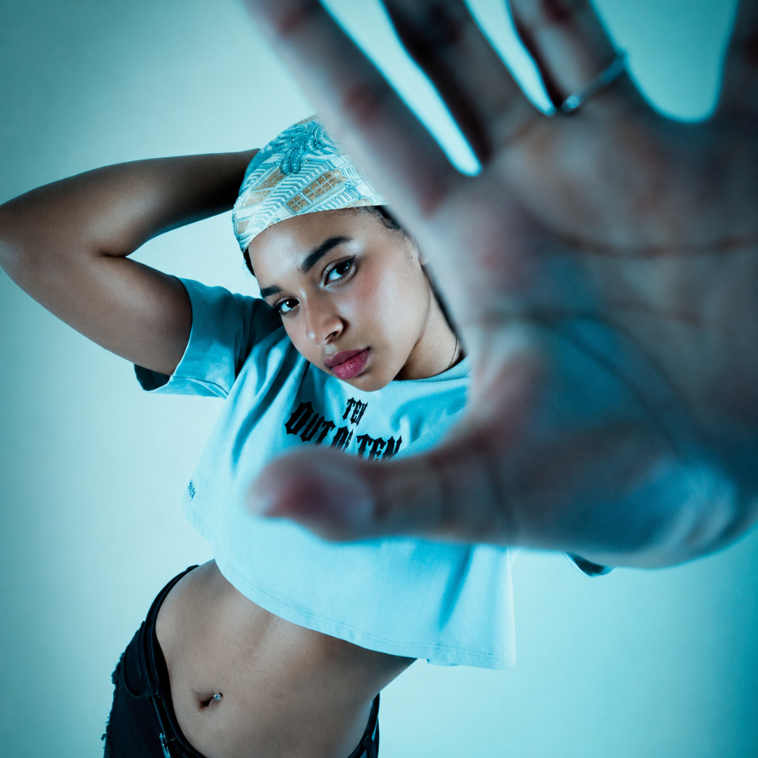Camiseta Crop Top Boy Gris