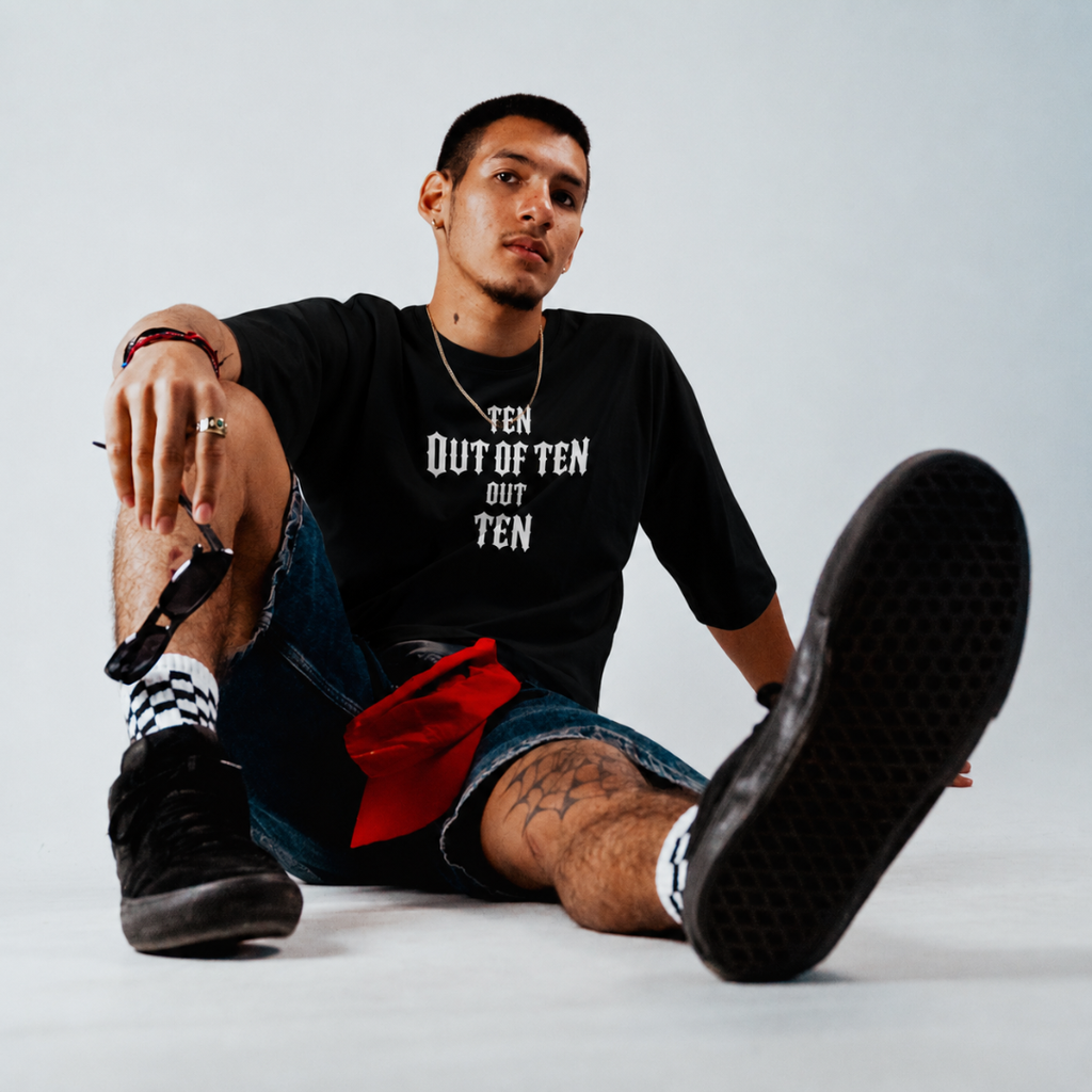Camiseta Oversize Top Boy - negro